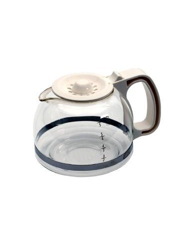 Bol / Verseuse 6 Tasses en Verre Poignée Blanche pour Cafetière Little Soléa Moulinex