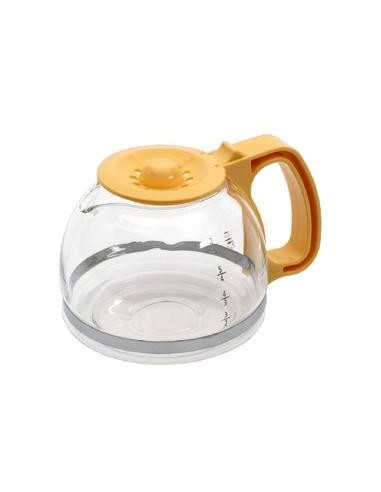 Verseuse 6 Tasses en Verre + Couvercle Jaune pour Cafetières Little Solea Moulinex