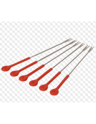 Fourchettes x6 Rouge pour Appareil à Fondue Moulinex 
