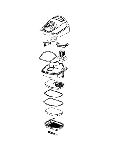Couvercle Complet pour Aspirateur City Space Cyclonic MO2543PA Moulinex