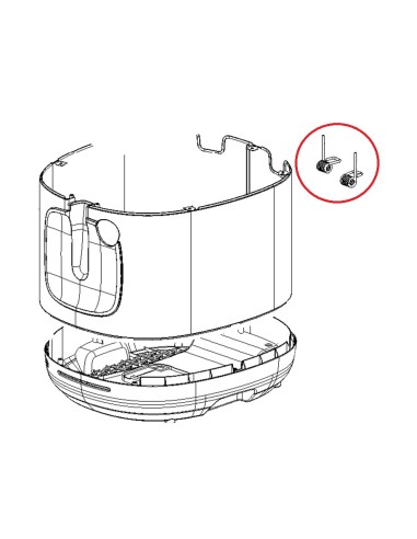 Ressort Droit + Gauche pour Friteuse Mega XXL 2kg AM480027 Moulinex