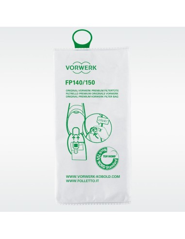 Lot de 6 Sacs Filtre Premium FP140 pour Aspirateur Kobold VK 140 / VK 150 Vorwerk