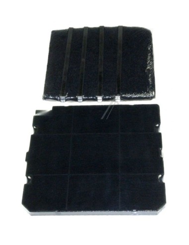 Kit Filtre Charbon Cassette + Filtre Mousse Avec Fixations pour Hotte DHD1155X1 De-Dietrich