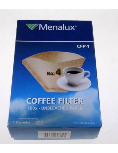 Filtres Papier N4 10 à 15 Tasses pour Cafetière Principio Moulinex