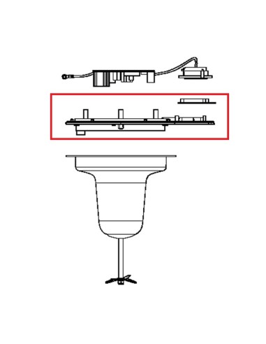 Flasque de Bloc Moteur + Joint pour Blender Easy Soup Moulinex / Tefal