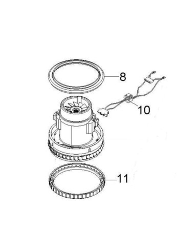 Moteur Complet 1000W pour Aspirateur Cendres et Poussières AD3.200 Kärcher