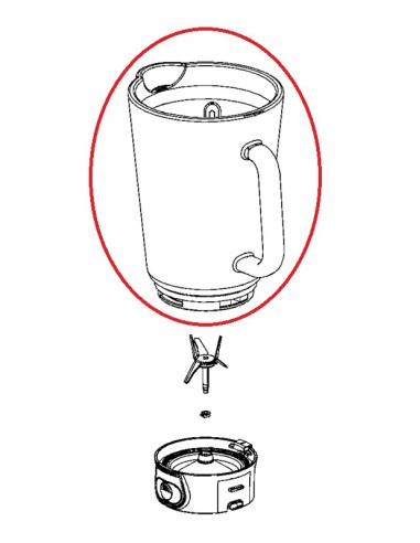Bol Blender en Verre Nu pour Blender Poivre & Sel Tefal