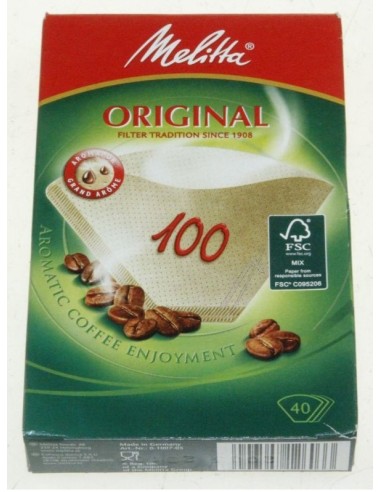 Filtres à Café Original Bruns N100 x 40 pour Cafetières Moulinex