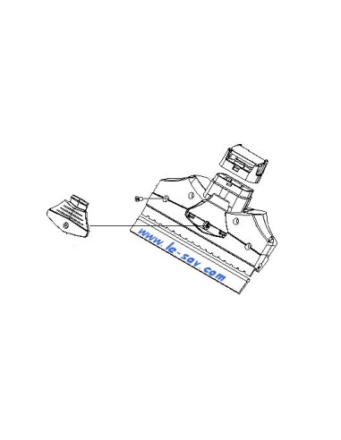 Buse D'extraction 170 mm pour Nettoyeur Vitres WV 50, WV 60, WV 70 & WV 75 Kärcher 