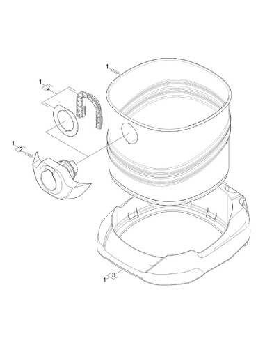 Réservoir Complet pour Aspirateur Eau et Poussières WD4 Premium Kärcher