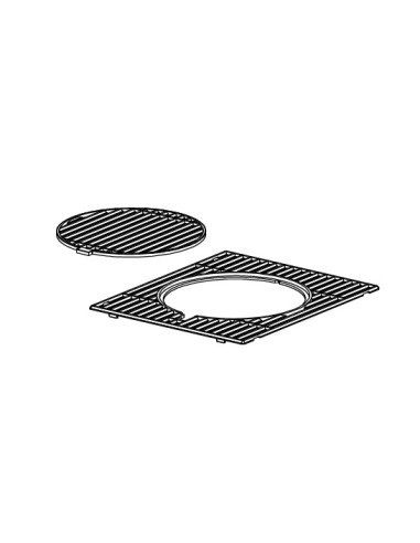 Grille de Cuisson en Fonte Emaillée (Cadre + Cercle) Mate pour Barbecue Master 3 / 4 Series Classic Campingaz