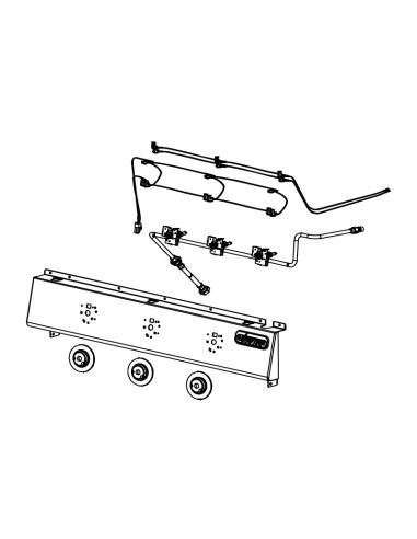 Console + Cablage (Eclairage + Allumage) + Tubulure Réchaud 28Mb pour Barbecue Master 3 Series Classic EXS Campingaz