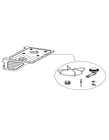 Etagère Réchaud + Sac Accessoires Réchaud pour Barbecue Campingaz