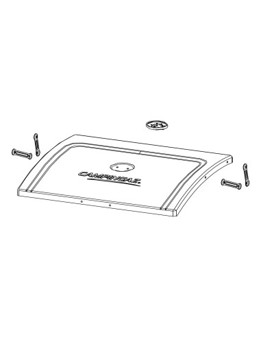 Couvercle avec Biellettes et Thermomètre Sans Poignée pour Barbecue Xpert 100 L Campingaz