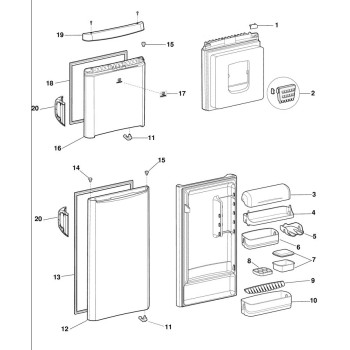 Joint Magnétique Porte Inférieur 653X1184 pour Réfrigérateur Congélateur Ariston INDESIT