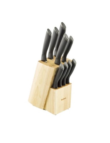 Coffret 10 Pièces Bloc +9 Couteaux Inox Tefal 