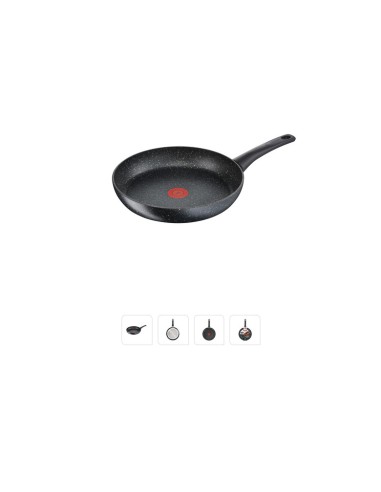 Poêle Authentique Noir avec Mouchete à Induction de 26 cm