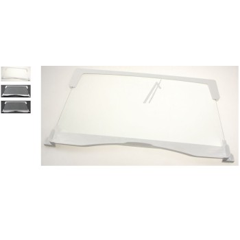 Clayette en Verre + Profils Blanc pour Réfrigérateur Indesit
