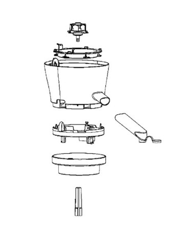 Corps de Centrifugeuse Gris pour Robot Masterchef Moulinex / Tefal