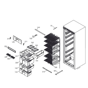 Volet Basculant pour Congélateur ZJ1322 Fagor 