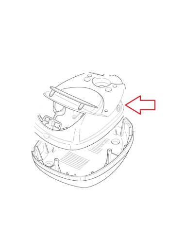 Coque Supérieur Blanche pour Centrale Vapeur RC040A Astoria