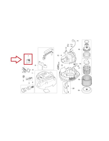Module avec Régulateur pour Aspirateur Nilfisk