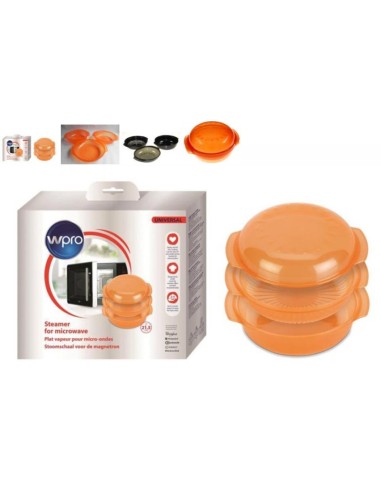 Plat Vapeur Rond 1.5 Litres pour Micro-Ondes