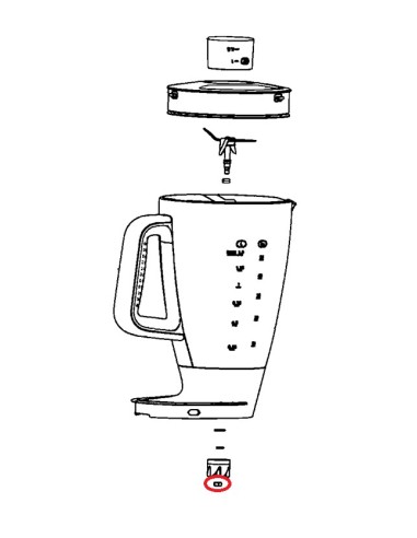 Ecrou pour Robot Blender Moulinex