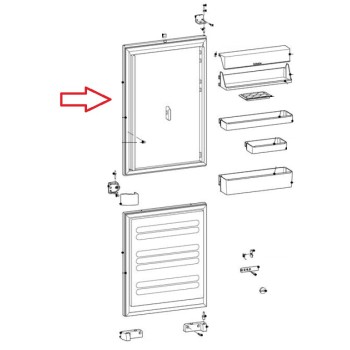 Joint de Porte Réfrigérateur 1125X525MM pour Réfrigérateur KF9712ID Miele
