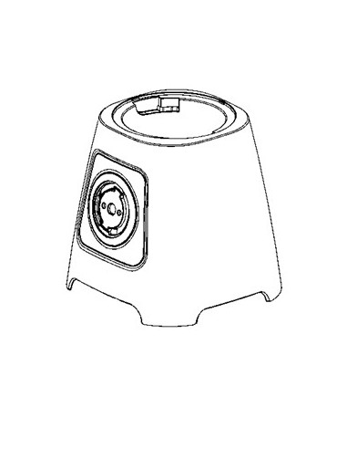 Demi boitier supérieur blanc pour Blender Moulinex