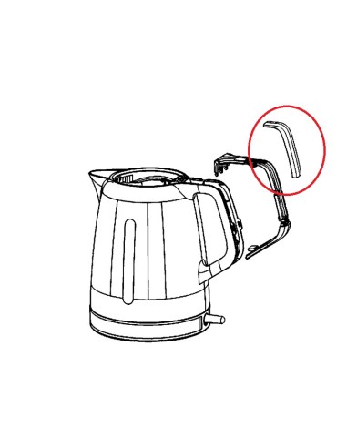 Couvercle poignée chrome pour Bouilloire Moulinex