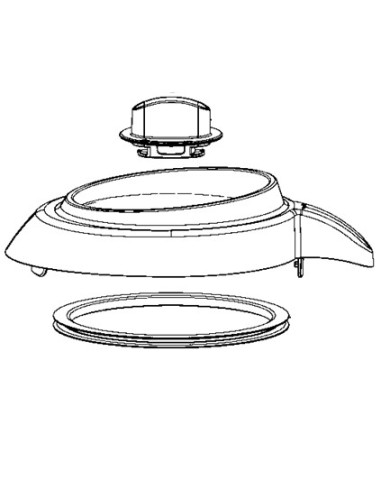 Couvercle Plastique Blanc pour Blender Spup & Co Moulinex