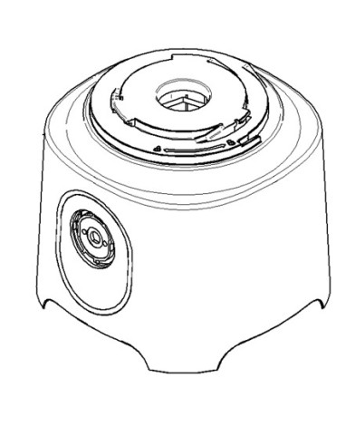 Demi Boitier Supérieur Blanc pour Robots Moulinex 
