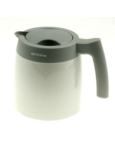 Verseuse Isotherme Blanc/Gris avec Couvercle à Visser 1L pour Cafetière KA4121 Severin
