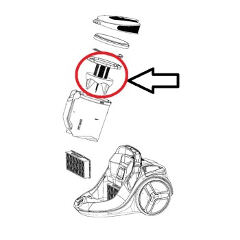Grille Séparateur pour Aspirateur Rowenta