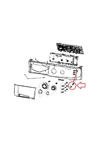 Touche de Sélection QT4  pour Lave-Linge FFH1207 Fagor