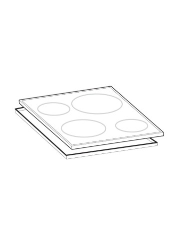 Verre Plan de Travail Inox pour Cuisinière CI66VIS Scholtes