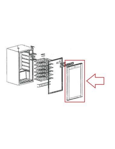 Porte en Verre pour Cave à Vins CL533A/1 Climadiff