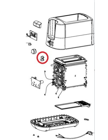 Bouton x2 pour Grille Pain Moulinex 