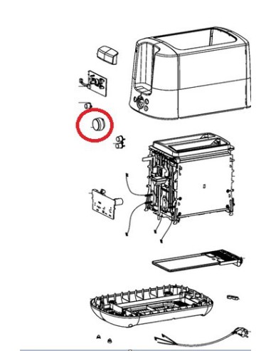 Bouton pour Grille Pain Moulinex 