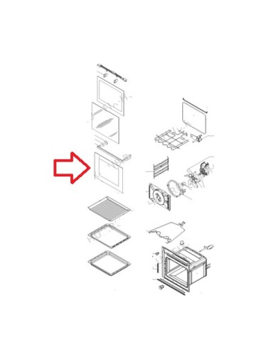 Ensemble Vitre Extérieur et Cadre pour Four FXRP6 Ikea