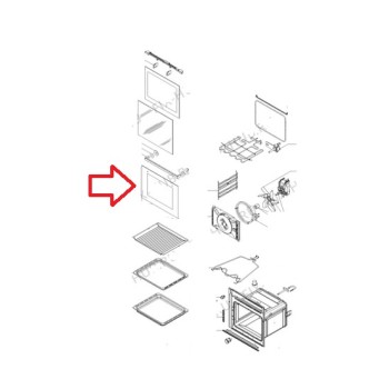 Ensemble Vitre Extérieur et Cadre pour Four FXRP6 Ikea