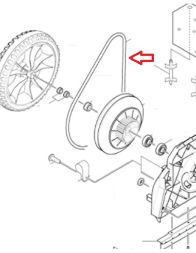 Courroie Rouge pour Balayeuse Autotractée KM70/30C Karcher