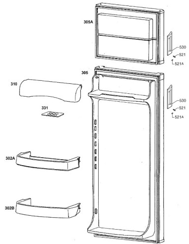 Porte Réfrigérateur & Joint pour Réfrigérateur FAR R2236A