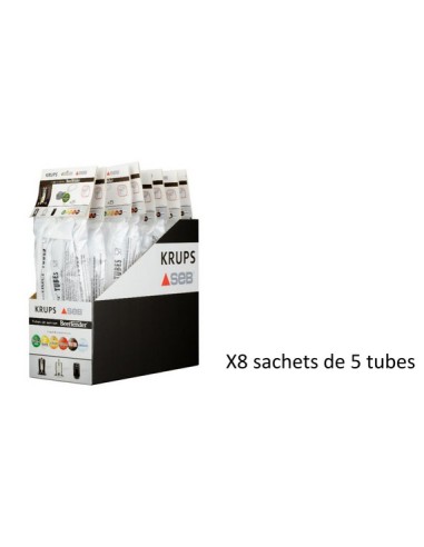 Lot de 8 Sachets de 5 Tubes pour Machine à Bière Krups