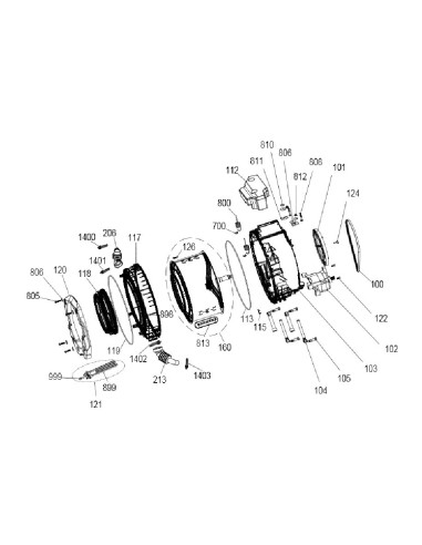Demi Cuve Arrière pour Lave-Linge CELL712S/...