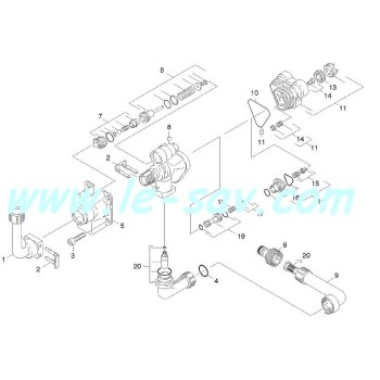 Coude Intermédiaire Raccordement pour Nettoyeur Haute Pression K3.86 Kärcher