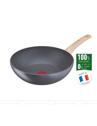 Poêle Natural Force Gris Mouchété Wok 28 cm Tefal