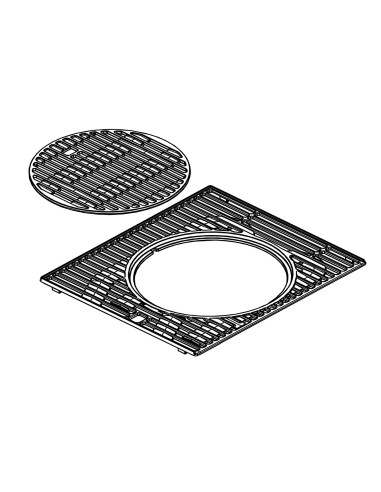 Grille Fonte Emaillée Semi Brillante (MAT) pour Barbecue Campingaz