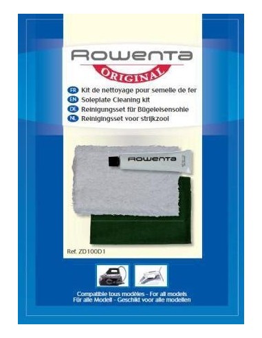 Kit de Nettoyage Rowenta pour Semelle de Fer Toutes Marques